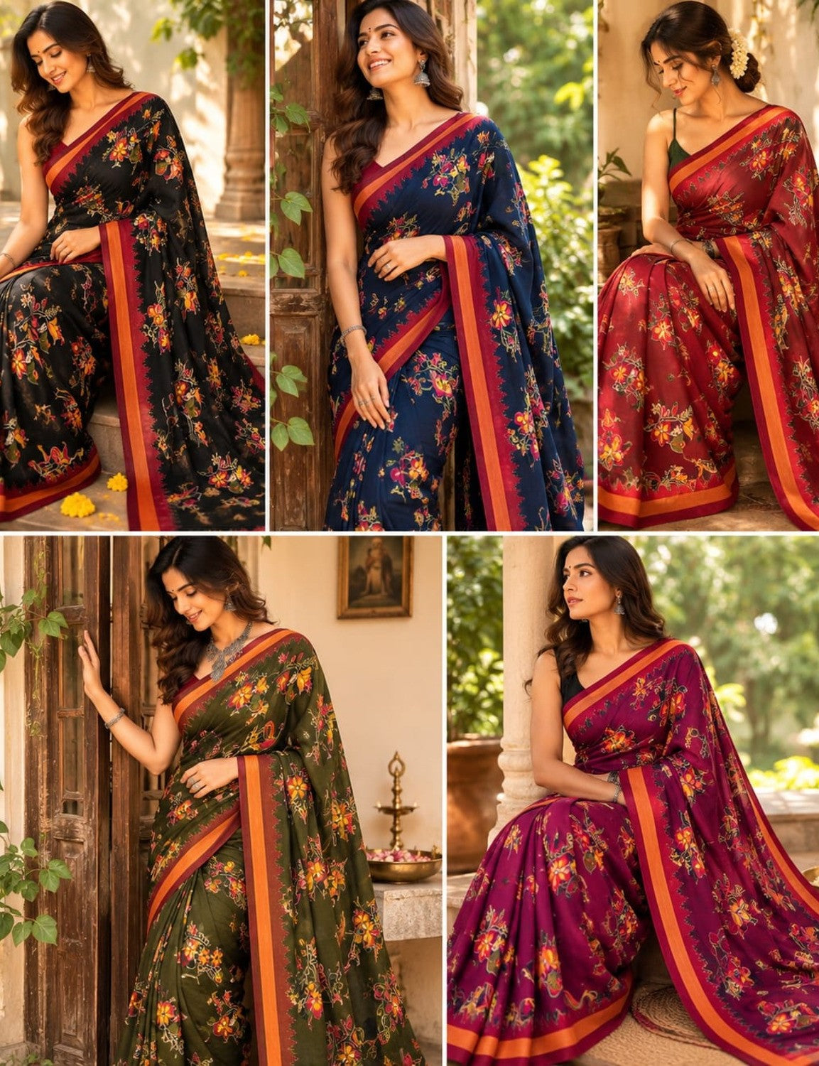 Semi Tusser Silk Sarees