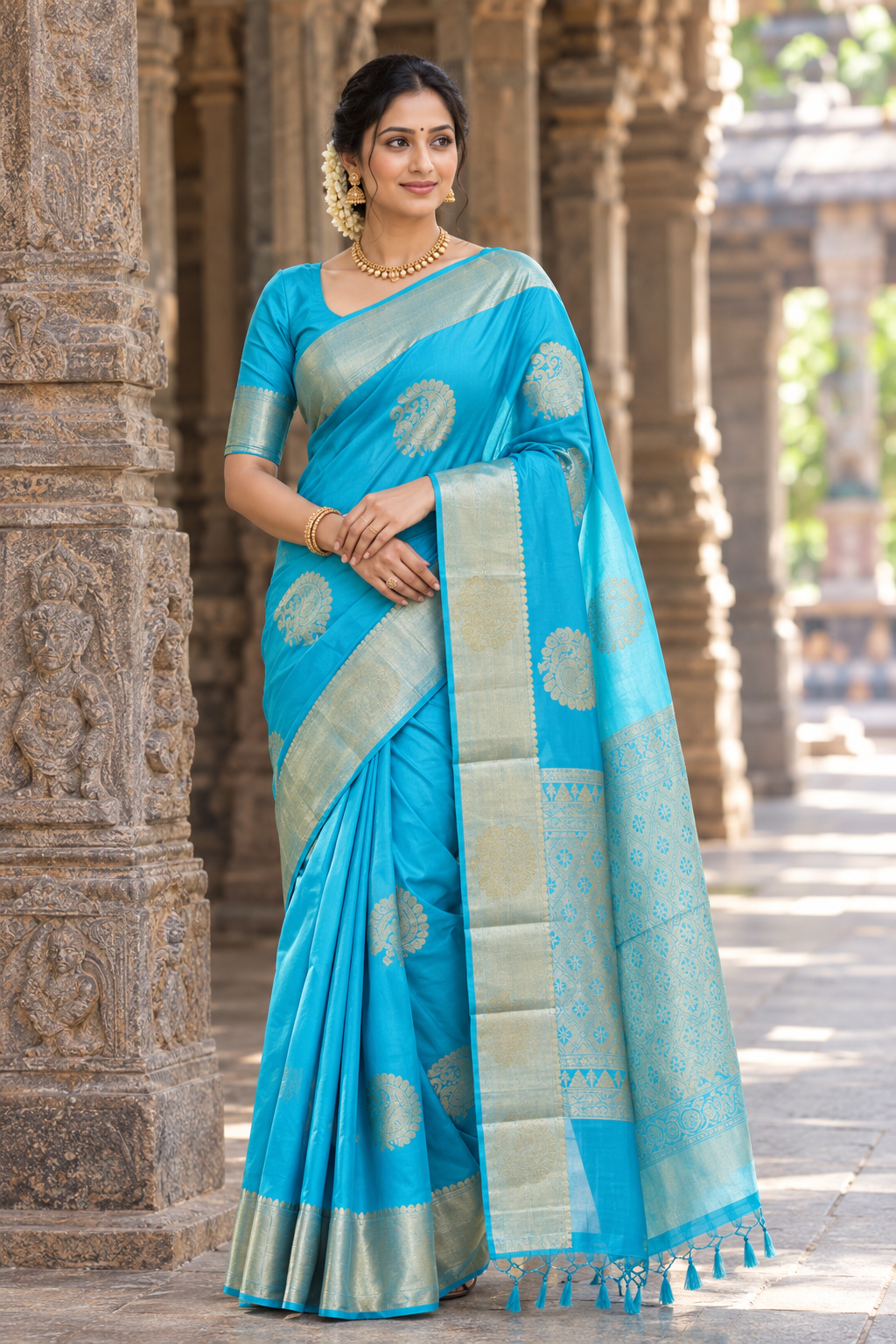 Chanderi Kuppadam Rich Silk Cotton Sarees-       [Available in 11 different combos]