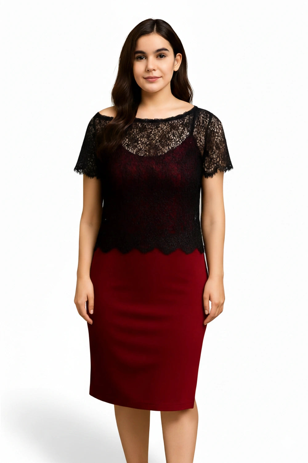 Crimson Crochet Cardigan & Wide-Leg Set