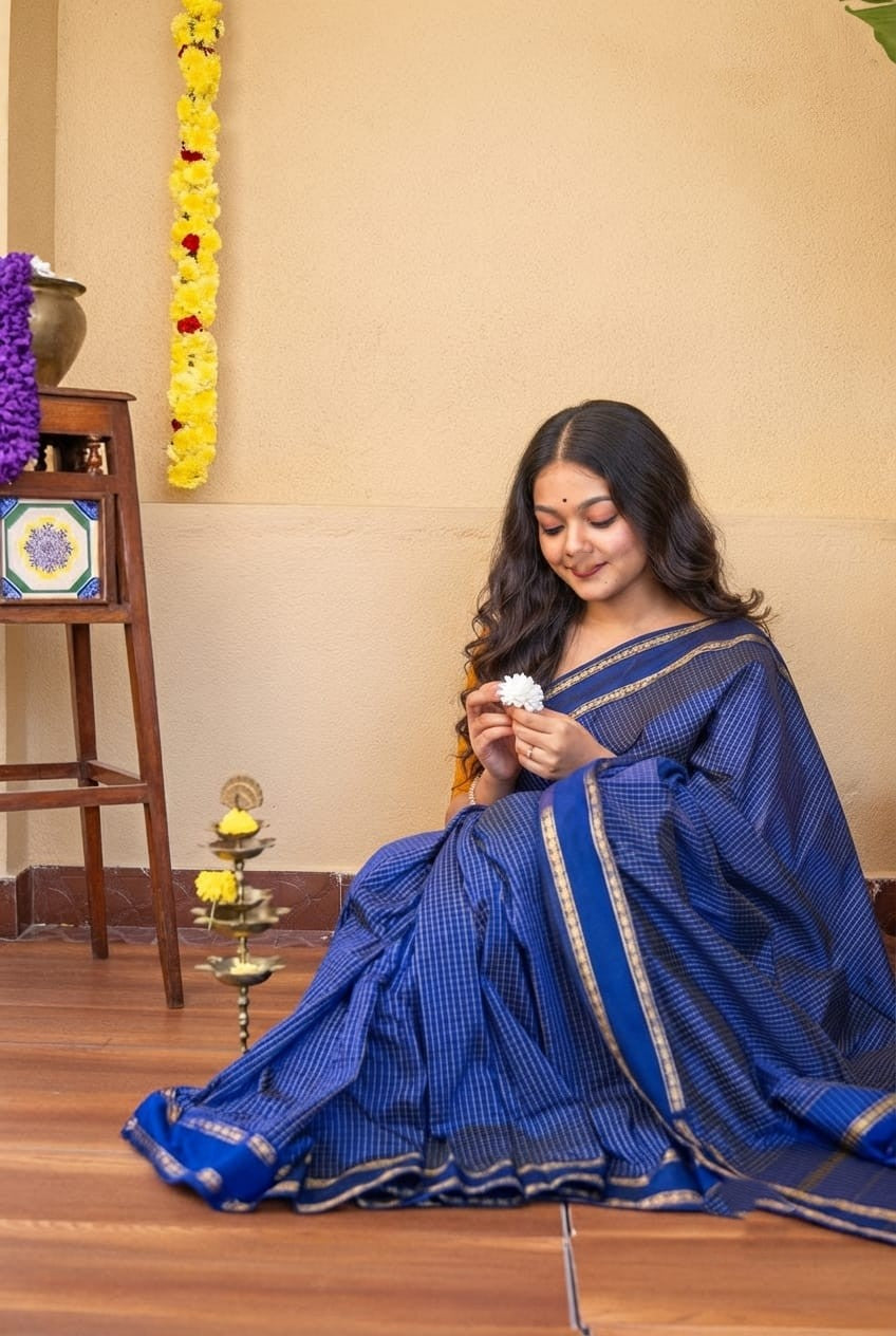 Arani checked cotton sarees
