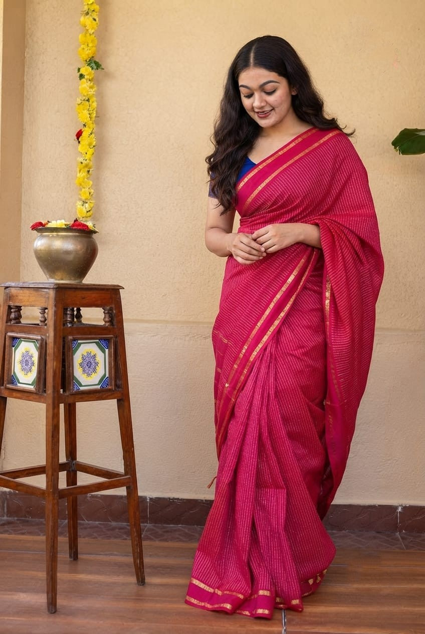 Arani checked cotton sarees
