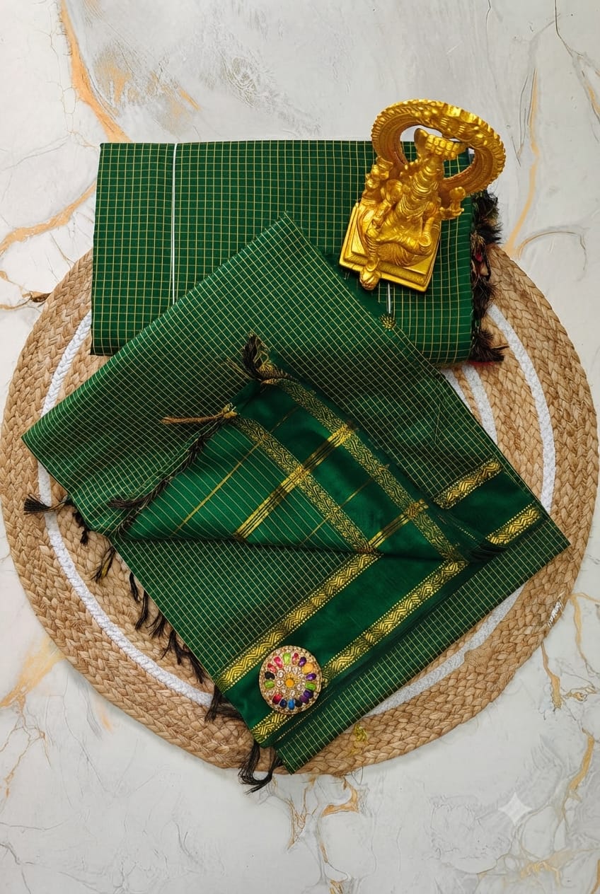 Arani checked cotton sarees