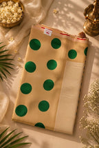 Trendy Polka dot Kerala saree