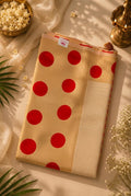 Trendy Polka dot Kerala saree