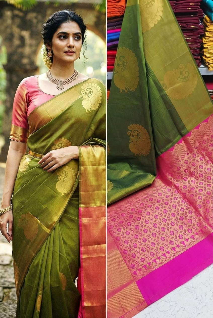 Chanderi Kuppadam Rich Silk Cotton Sarees