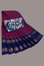 Pure Cotton Sarees with Kalamkari Blouse
