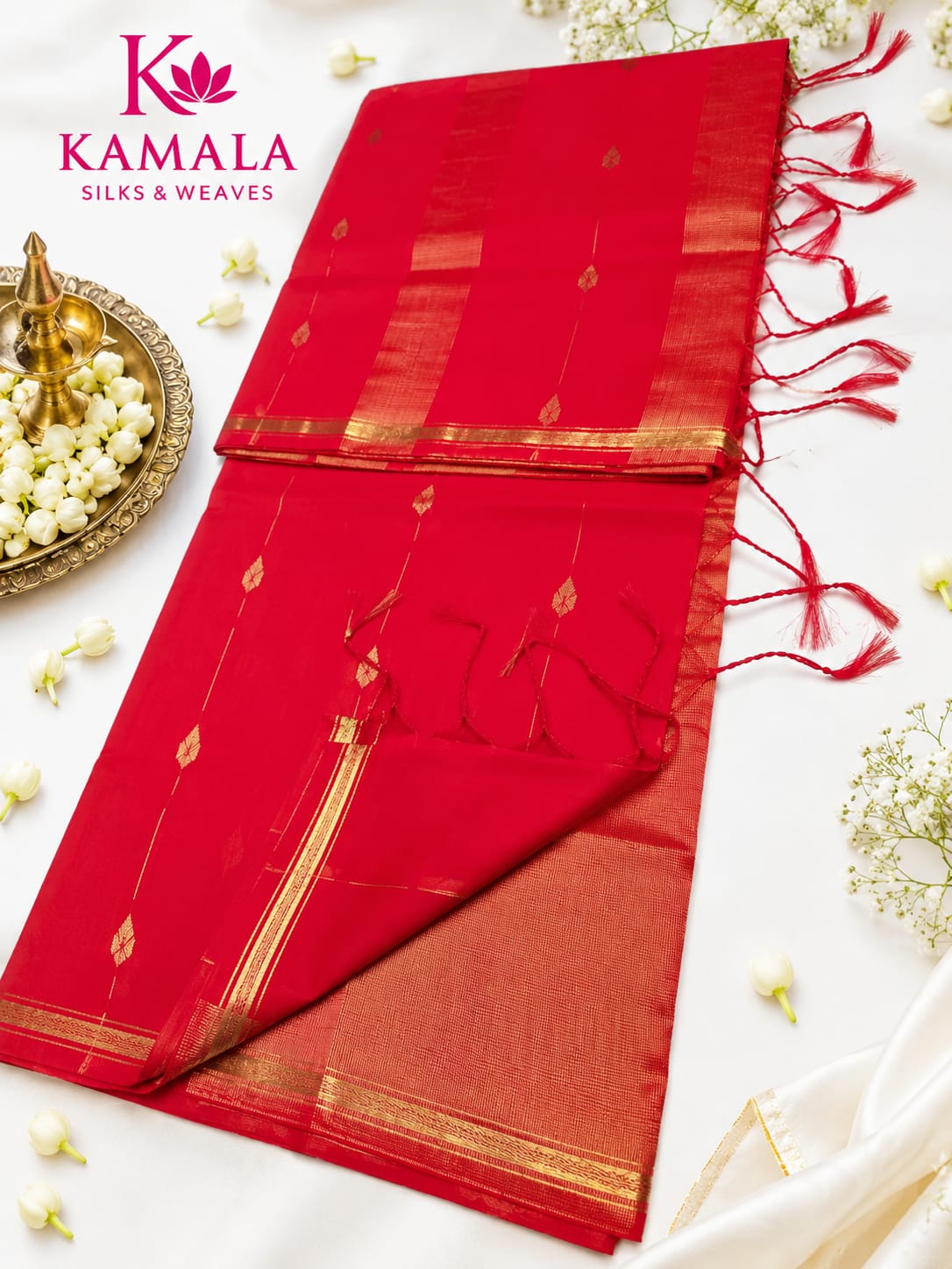 Navaratri collection- RED  (3 Sarees)