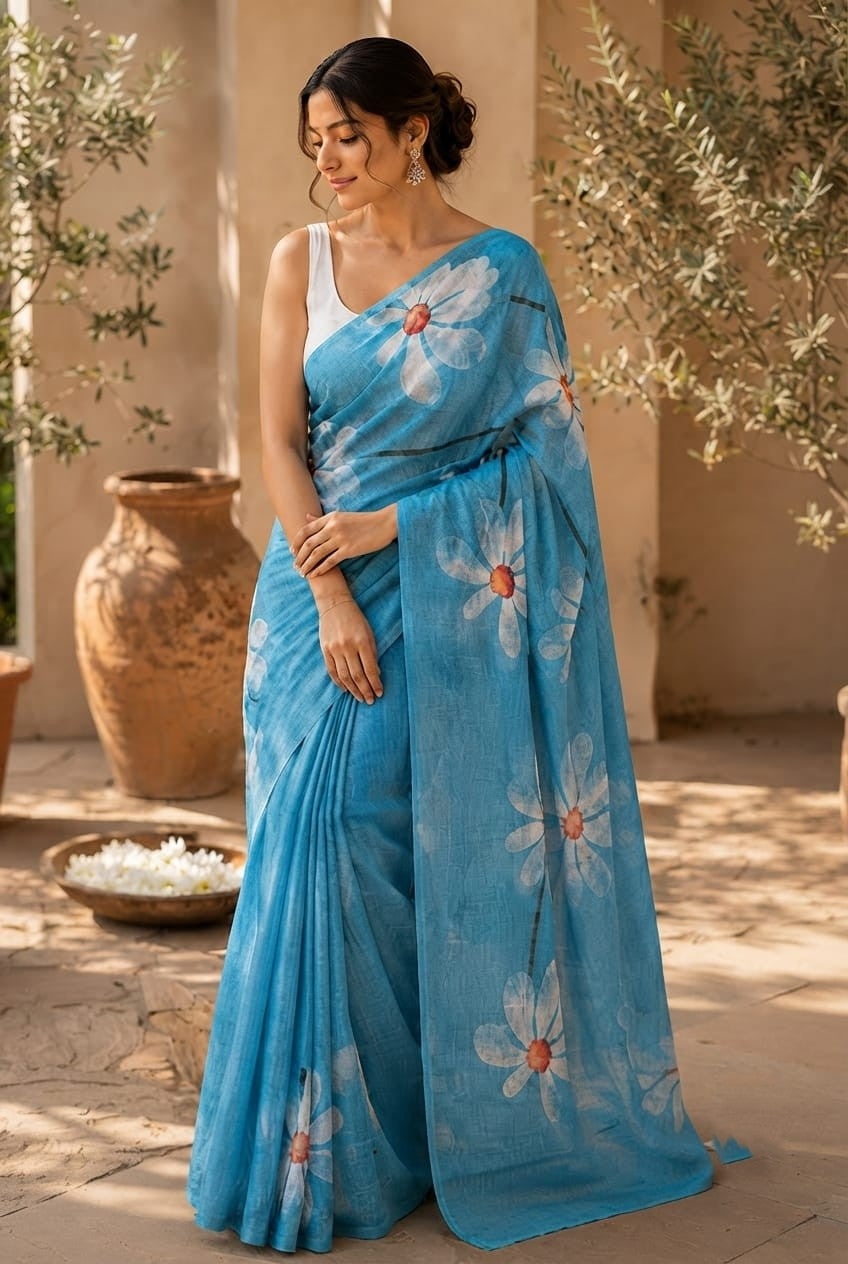 cotton sarees---              [Available in 3 colors]