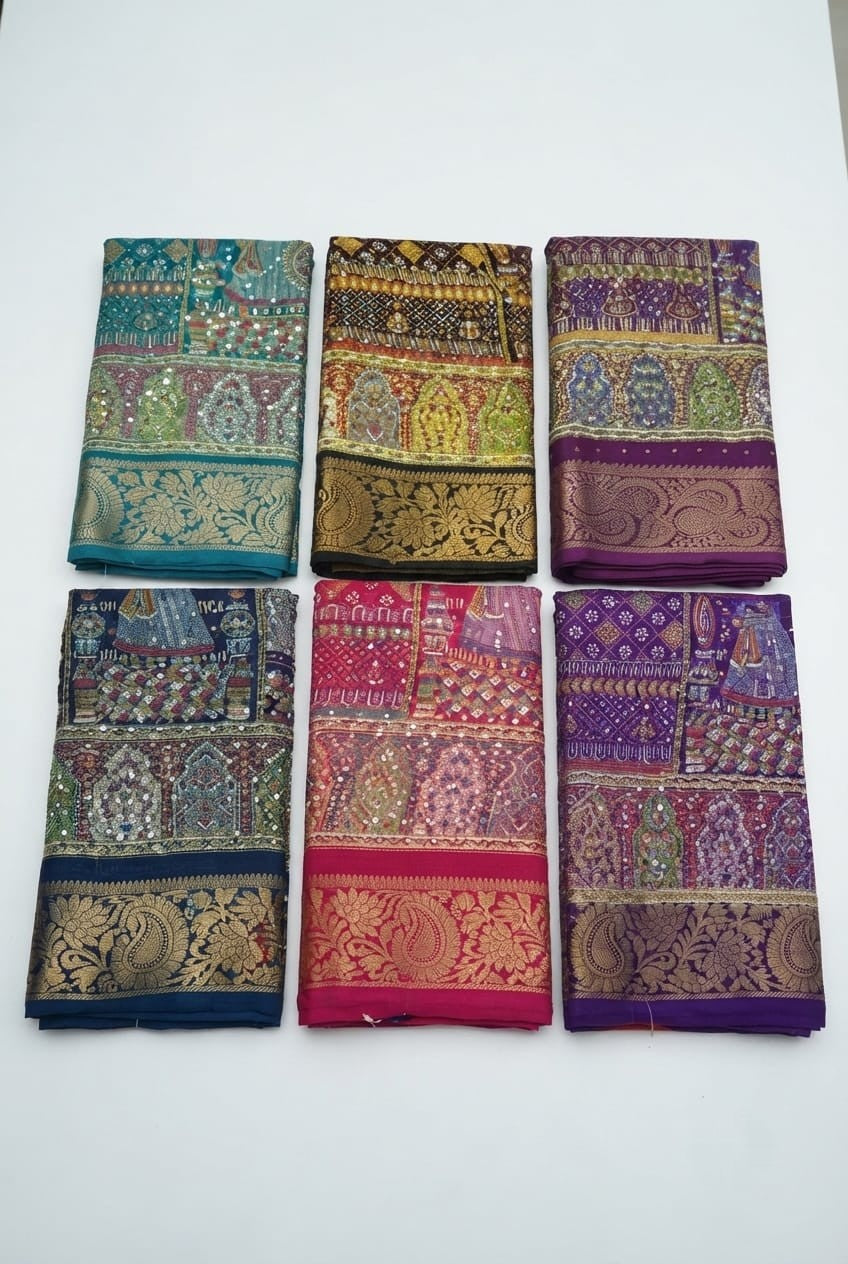 Viscose Pashima sarees---               [Available in 6 colors]
