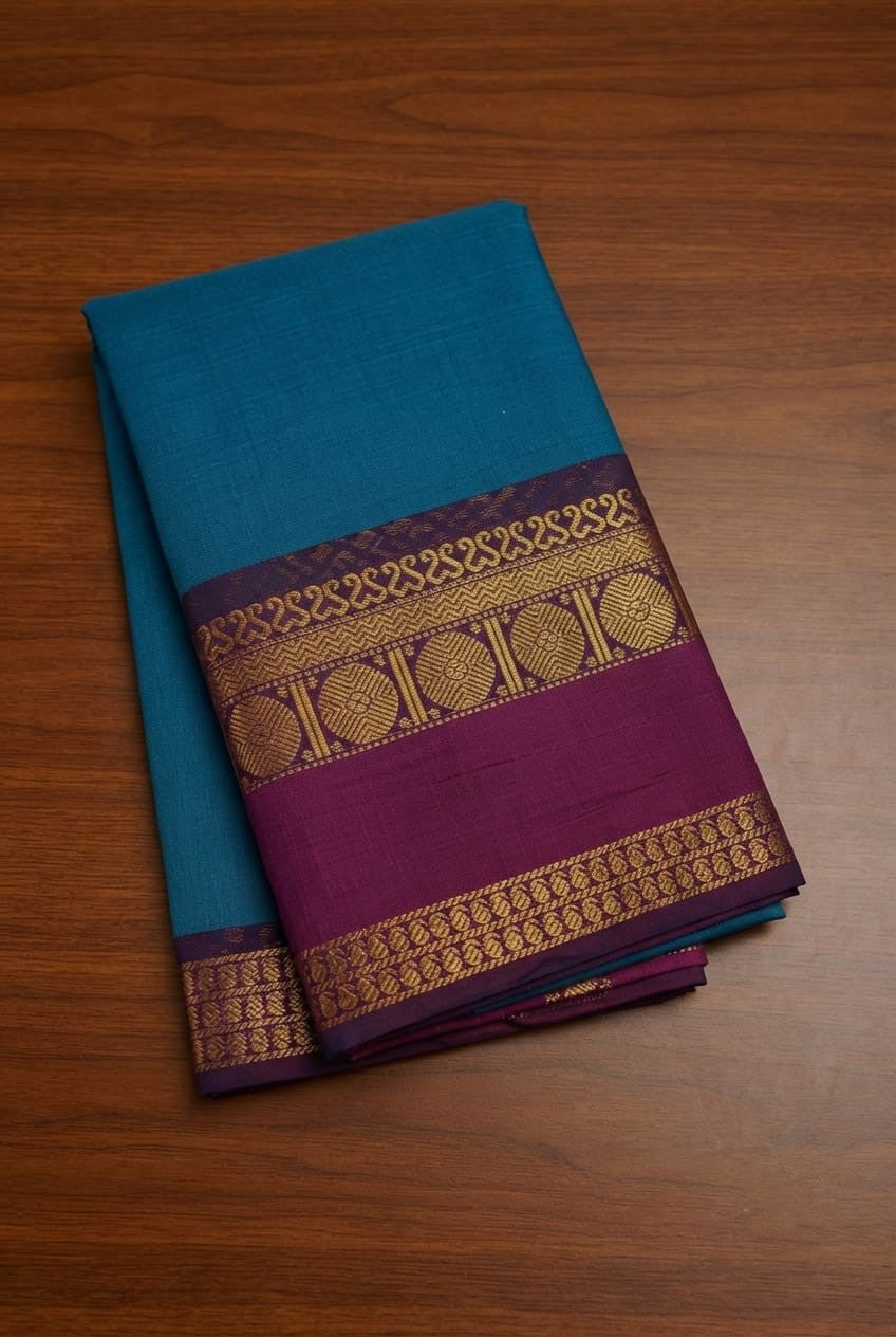 Pure Chettinad Cotton Sarees---             [Available in more than 15 combinations]