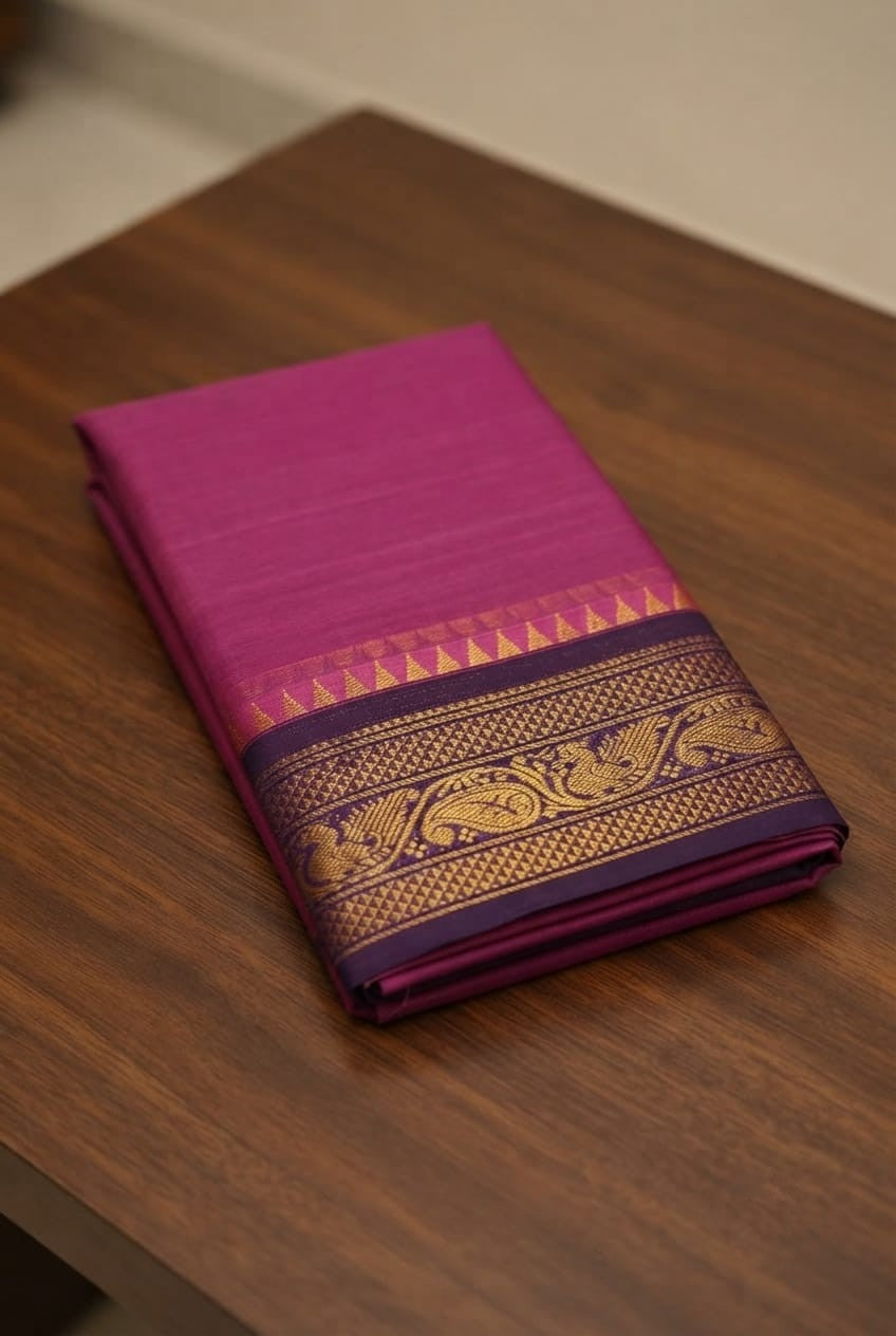 Pure Chettinad Cotton Sarees---             [Available in more than 15 combinations]