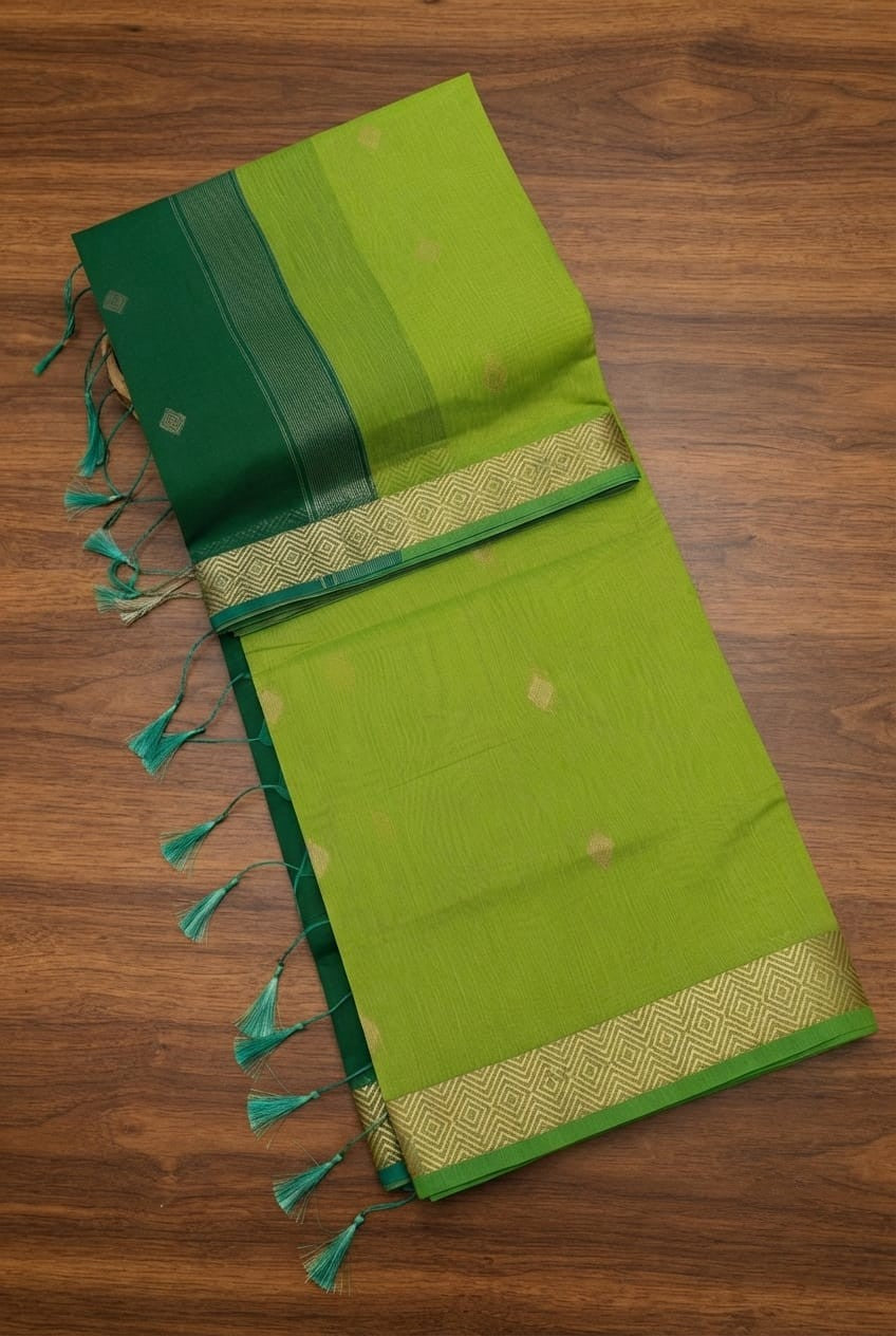 Silk Cotton Saree--                                 [Available in more than 10 different combinations]