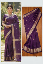 Silk Cotton Saree--                                 [Available in more than 10 different combinations]