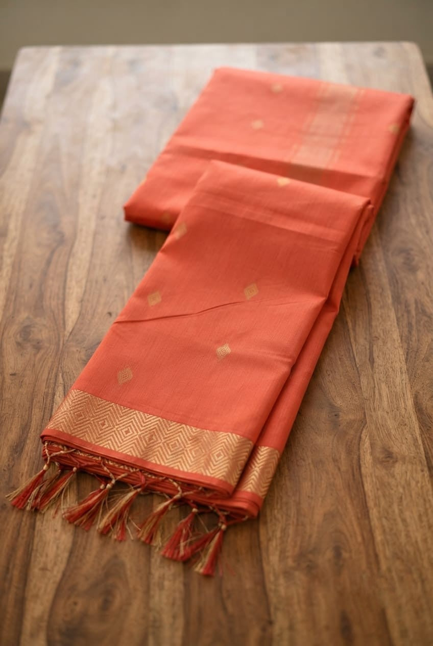 Silk Cotton Saree--                                 [Available in more than 10 different combinations]