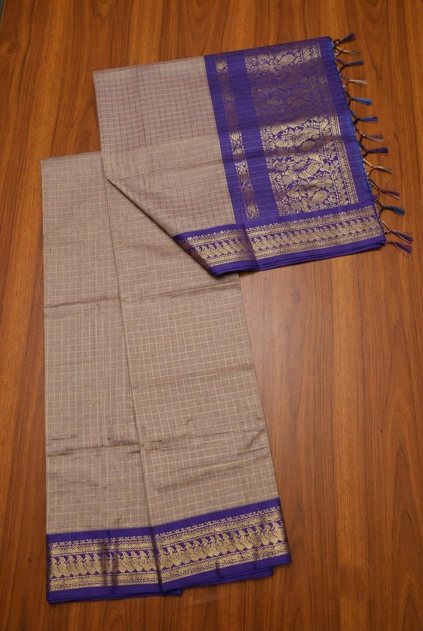 Checked Kalyani cotton saree/Lata Gadwal Paithani  Available in many  vibrant colors