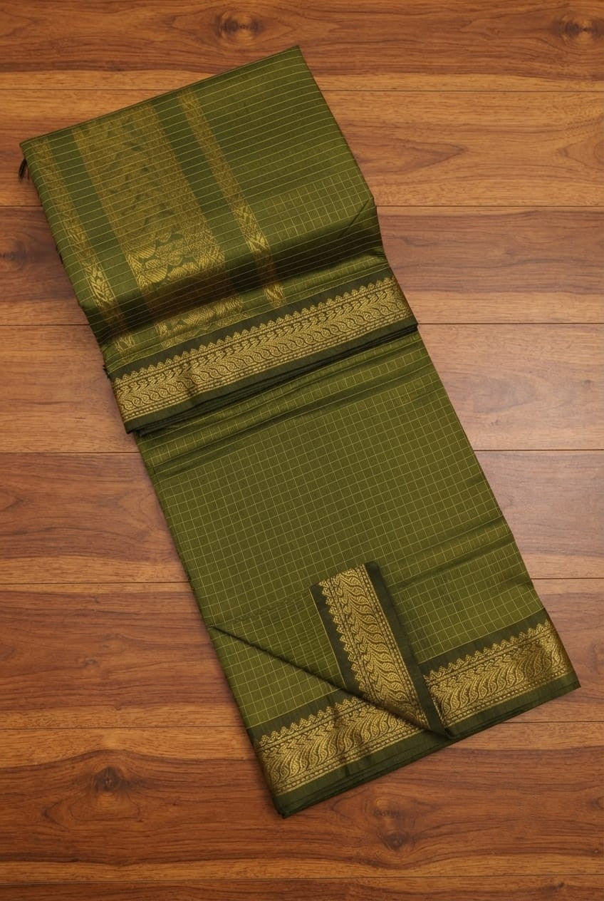Checked Kalyani cotton saree/Lata Gadwal Paithani  Available in many  vibrant colors