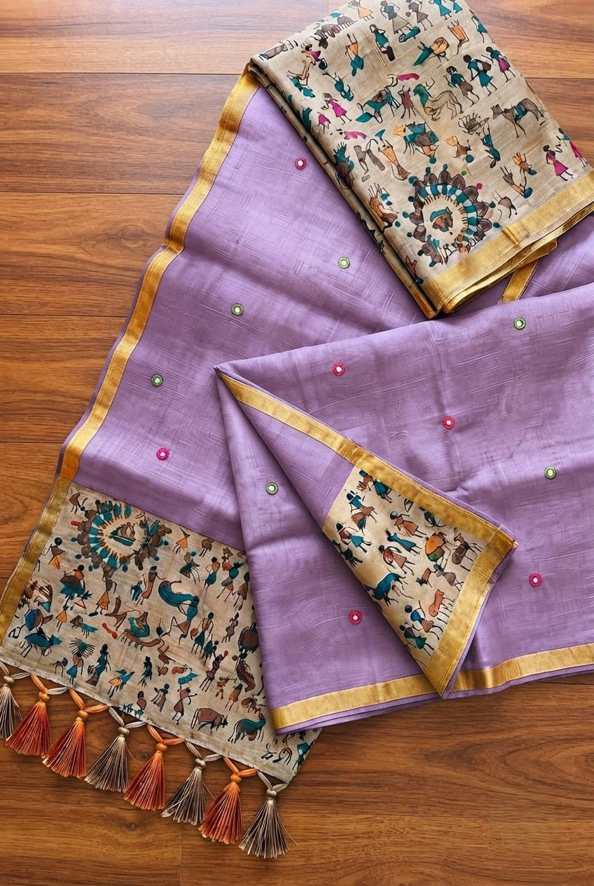 Cotton-Linen saree