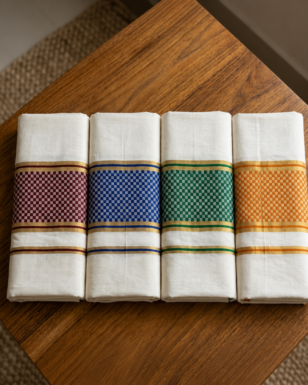 Check pattern kerala saree