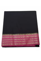 Black & pink Mysore Silk Saree