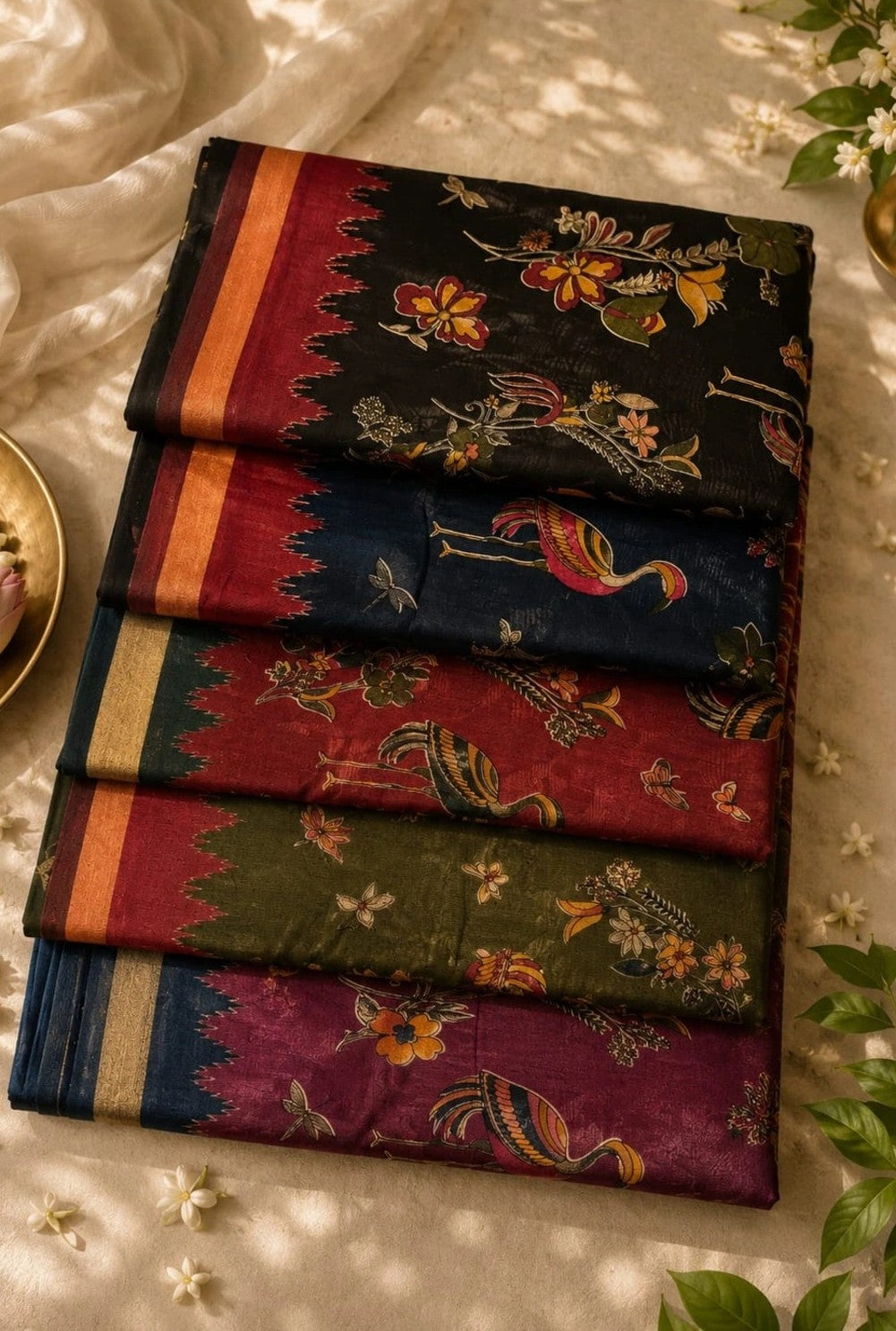 Semi Tusser Silk Sarees